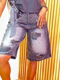 Heatwave Ripped Rhinestone Jorts