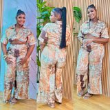 Luna Printed Pants Set