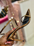 Laucia-38 Bronze Strap Heels
