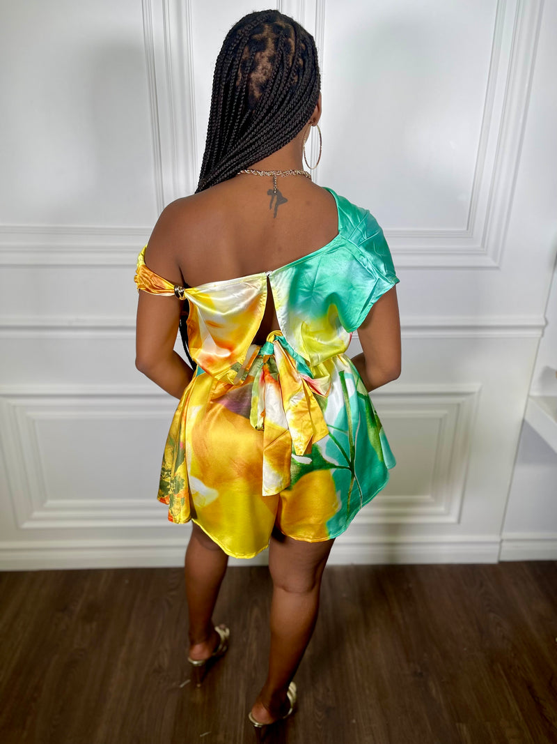 Daffodil Asymmetrical Romper