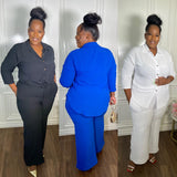 Kimmy Collard Pants Set Plus Si
