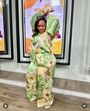 Louisiana Floral Pants Set Plus Size