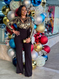 Aurelie Sequin Top Jumpsuit