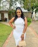 White Lover Bandage Dress