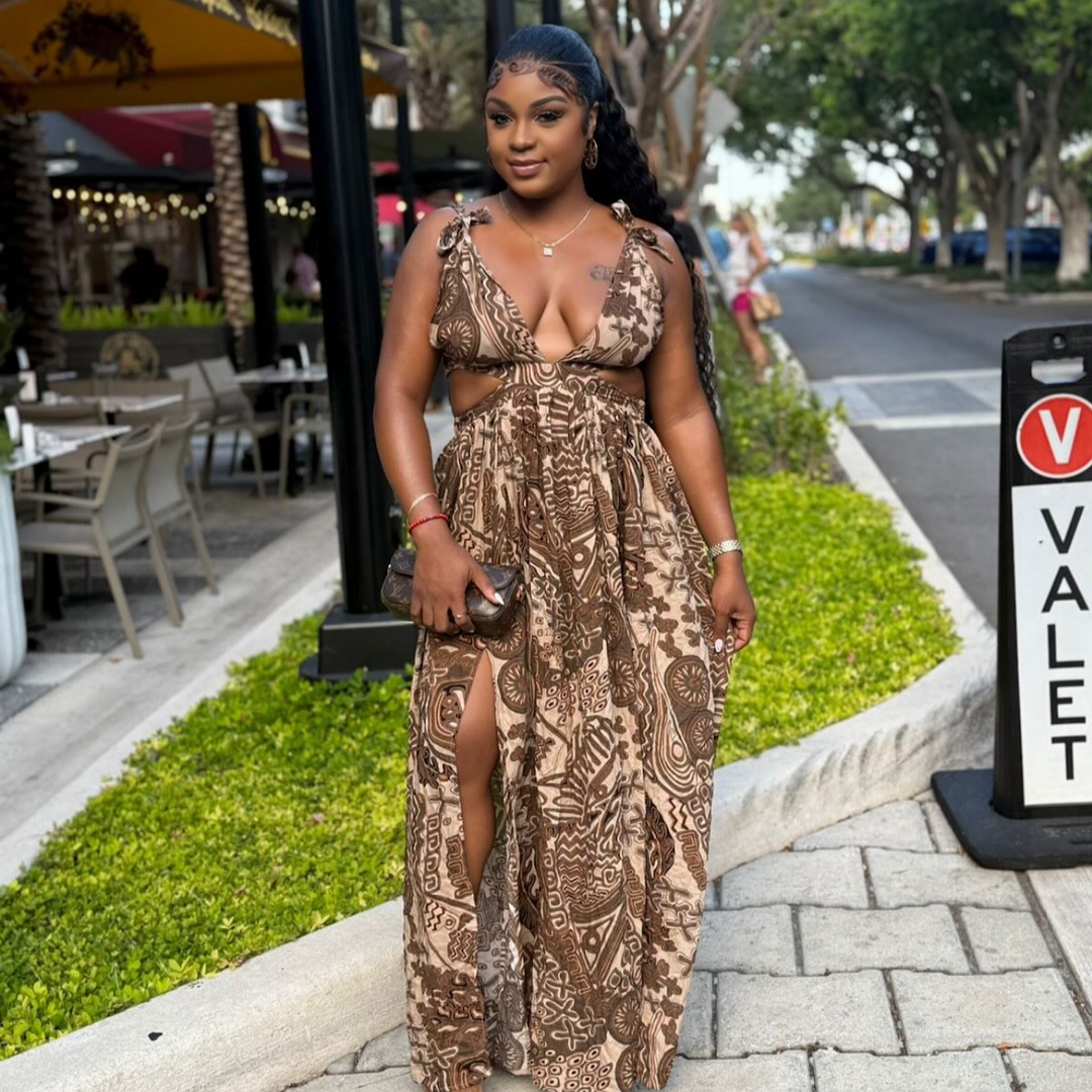 Georgina High Slit Maxi  Dress