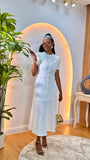 Elites Gold Button Luxe Dress