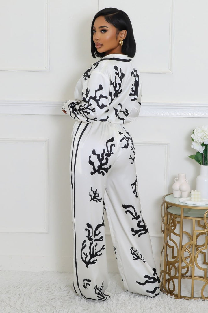 Pattern Pants Set