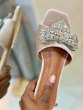 Ribbona Rhinestone Bow Sandal