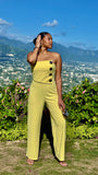 Undeniable Chic Gold Button Jumpsuit