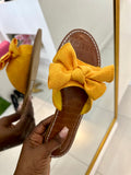 Clarissa-1 Yellow Bow Sandals