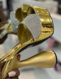 Lolla Gold Rhinestone Heels