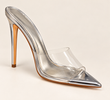 Laurent-3 PU Silver Heels