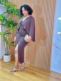 Cherie Chocolate Overlay Dress