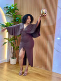 Cherie Chocolate Overlay Dress