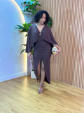 Cherie Chocolate Overlay Dress