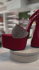 Red Hourglass Lolla Chunky Heels